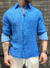 LINEN SHIRT AZURE BLUE DJANI