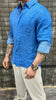 LINEN SHIRT AZURE BLUE DJANI