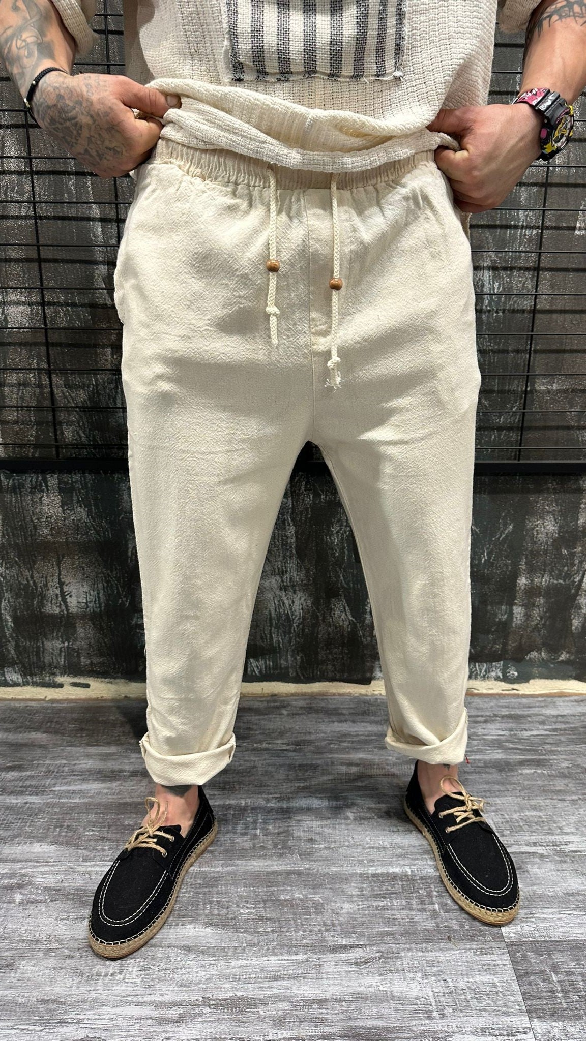 LINEN PANTS NATURAL SAND DJANI