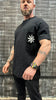 LINEN TEE BLACK EMBROIDERED POCKET DJANI
