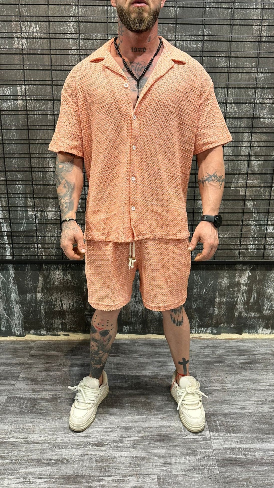 TEXTURED SET ORANGE DJANI