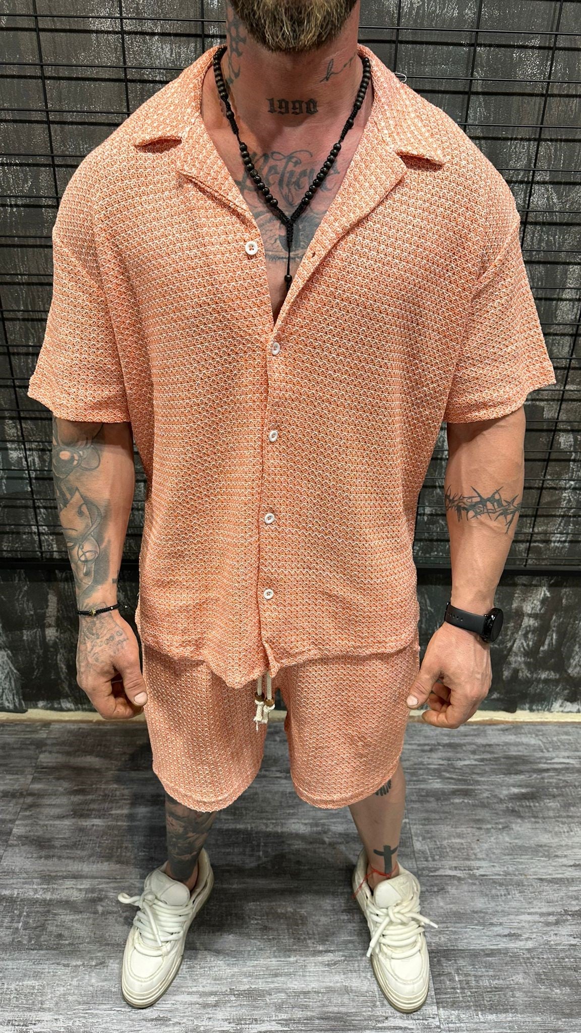 TEXTURED SET ORANGE DJANI