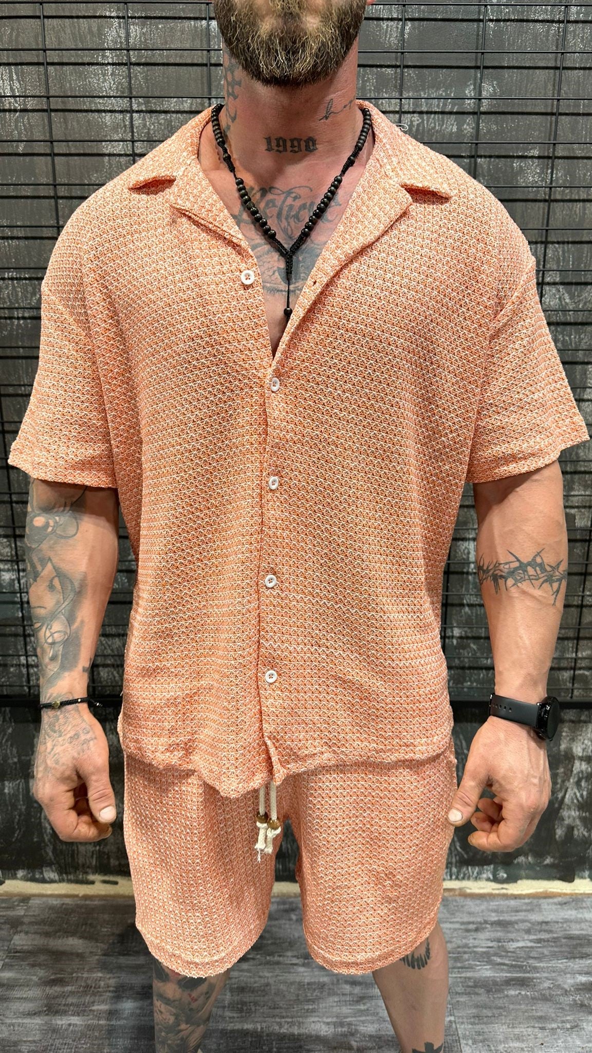 TEXTURED SET ORANGE DJANI