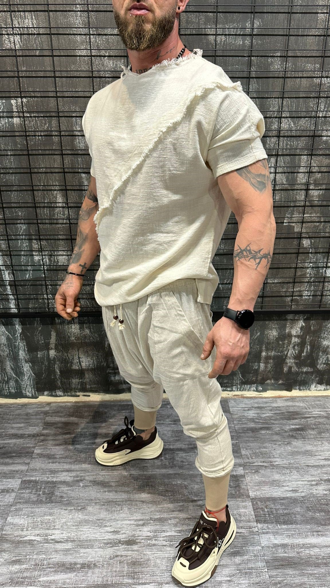 T-SHIRT RAW EDGE CREAM DJANI