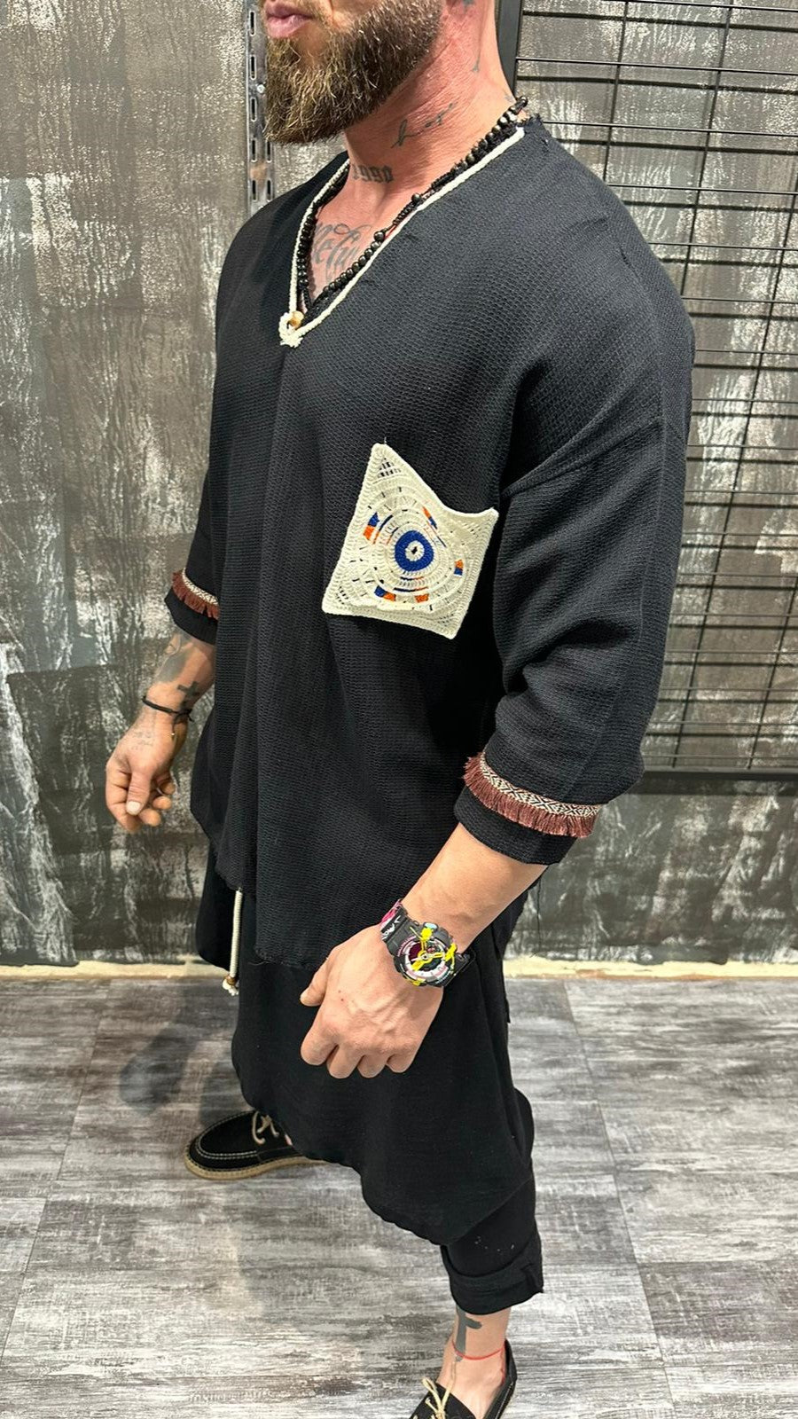 ETHNIC SPIRIT TUNIC BLACK DJANI
