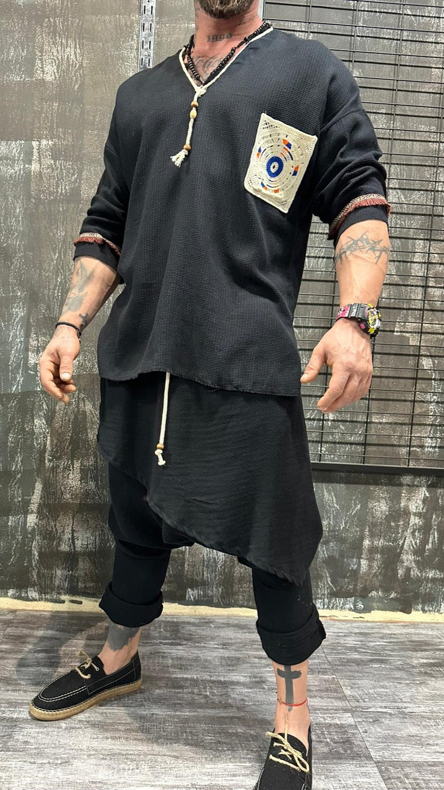 ETHNIC SPIRIT TUNIC BLACK DJANI