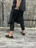 ARTISAN DRAPE PANTS BLACK DJANI