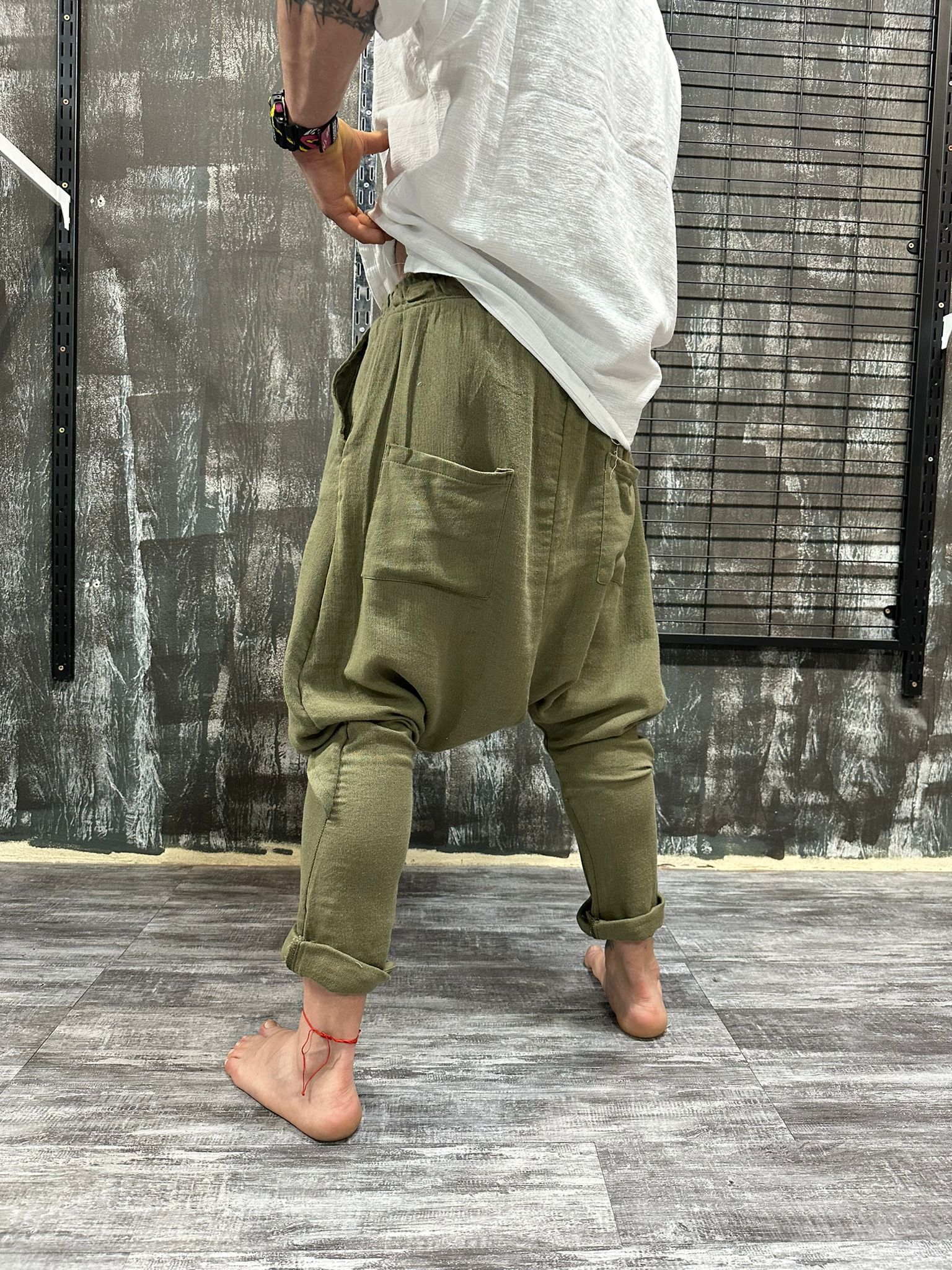ARTISAN DRAPE PANTS OLIVE DJANI