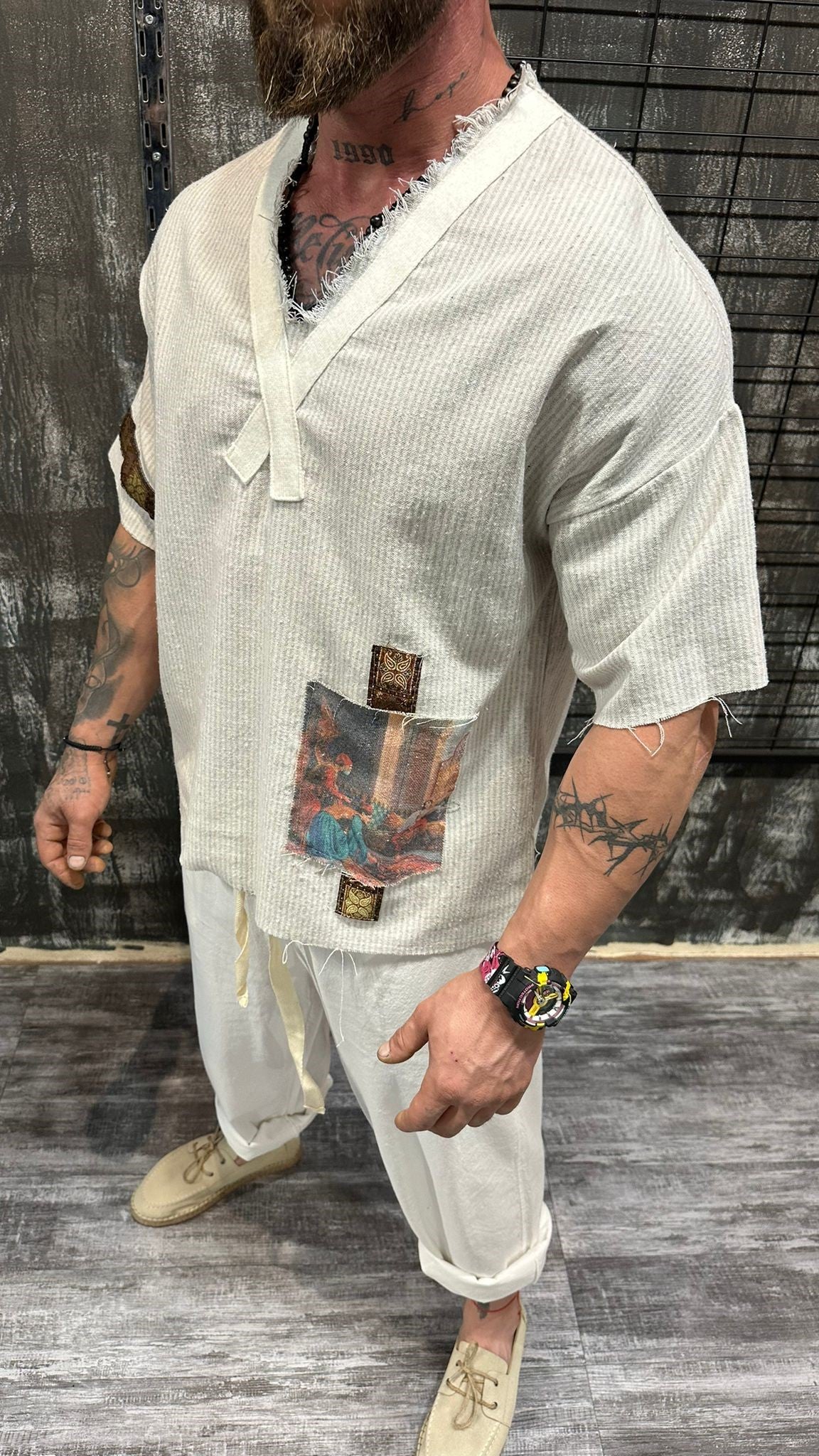 ARTIST'S CANVAS TUNIC IVORY DJANI