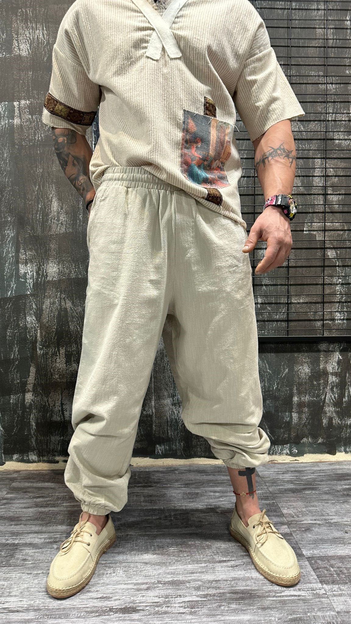 URBAN JOGGER PANTS LIGHT BEIGE DJANI