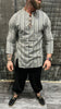 ETHNIC STRIPE SHIRT GREY DJANI