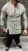 ETHNIC STRIPE SHIRT GREY DJANI