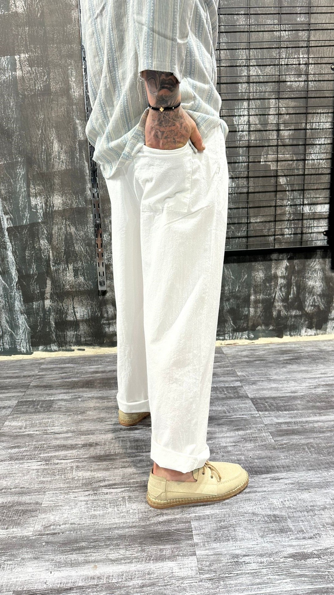 NAUTICAL ESSENCE PANTS WHITE DJANI