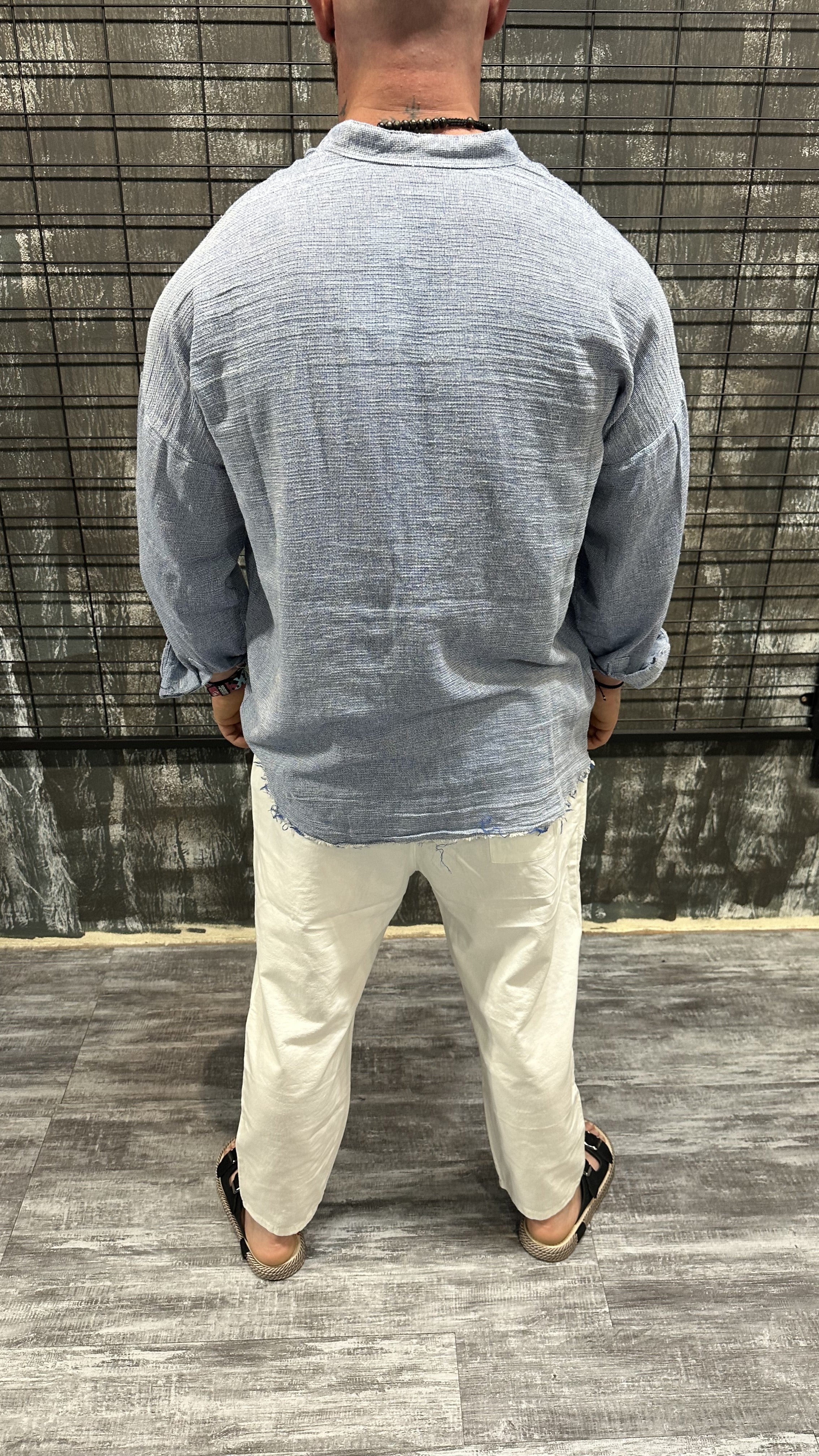 RAW EDGE LINEN SHIRT DJANI