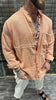 RAW EDGE ORANGE LINEN SHIRT DJANI