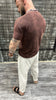 DISTRESSED VINTAGE KNIT BRICK RED DJANI