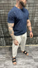 DISTRESSED VINTAGE KNIT INDIGO BLUE DJANI