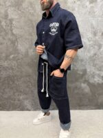 Мъжки деним сет с шалвар панталон – Urban Denim Statement - Image 3