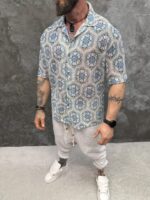 SKY NOMAD CROCHET LINEN SHIRT - Image 6