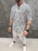 SKY NOMAD CROCHET LINEN SHIRT - Image 5