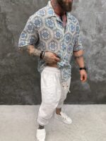 SKY NOMAD CROCHET LINEN SHIRT - Image 4