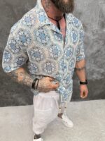 SKY NOMAD CROCHET LINEN SHIRT - Image 2