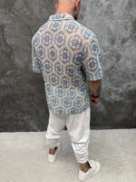 SKY NOMAD CROCHET LINEN SHIRT - Image 3