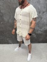 Мъжка плетена риза тип потник Ibiza Wave Premium Knit Shirt - Image 7