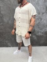 Мъжка плетена риза тип потник Ibiza Wave Premium Knit Shirt - Image 8