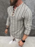 Nomad Heritage Linen Shirt – Мъжка риза с етно мотиви - Image 3