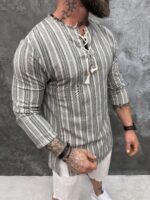 Nomad Heritage Linen Shirt – Мъжка риза с етно мотиви - Image 2
