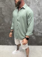 Premium Textured Shirt „Milano“ Sage Green Edition - Image 5
