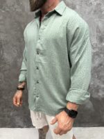 Premium Textured Shirt „Milano“ Sage Green Edition - Image 8