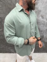 Premium Textured Shirt „Milano“ Sage Green Edition - Image 3