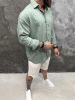 Premium Textured Shirt „Milano“ Sage Green Edition - Image 2