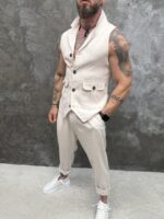 Sahara Linen Set – Мъжки ленен комплект с елек и панталон - Image 4