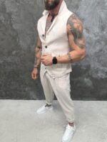 Sahara Linen Set – Мъжки ленен комплект с елек и панталон - Image 10