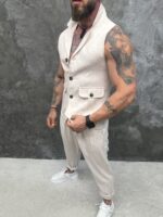 Sahara Linen Set – Мъжки ленен комплект с елек и панталон - Image 7