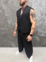 Noir Tailored Set – Мъжки комплект с елек и широк панталон - Image 2