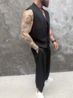 Noir Tailored Set – Мъжки комплект с елек и широк панталон - Image 4