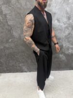 Noir Tailored Set – Мъжки комплект с елек и широк панталон - Image 3