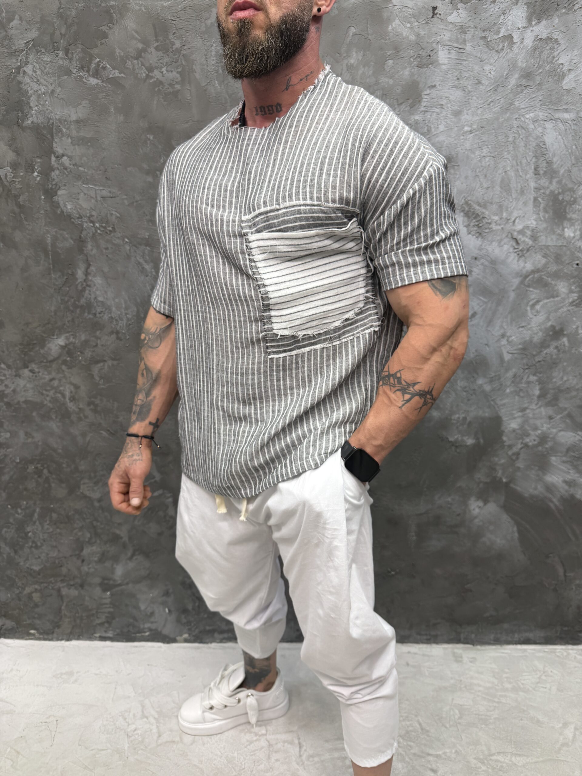 IMG_3519 GRAPHITE TEXTURE – Premium Textured T-Shirt - Image 1