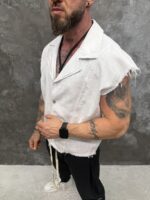 IVORY RAW – Premium Sleeveless Linen Shirt - Image 2
