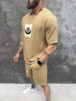 Тениска с текстуриран памук Nomad Knit T-Shirt