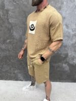 Тениска с текстуриран памук Nomad Knit T-Shirt - Image 4