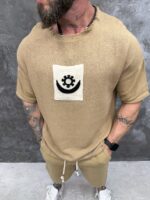 Тениска с текстуриран памук Nomad Knit T-Shirt - Image 5