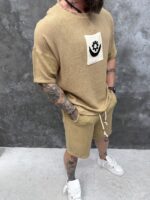 Тениска с текстуриран памук Nomad Knit T-Shirt - Image 6
