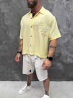 Blossom Linen Shirt – Lemon