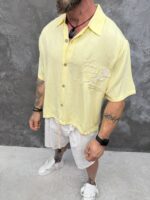 Blossom Linen Shirt – Lemon - Image 4