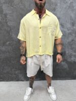 Blossom Linen Shirt – Lemon - Image 2